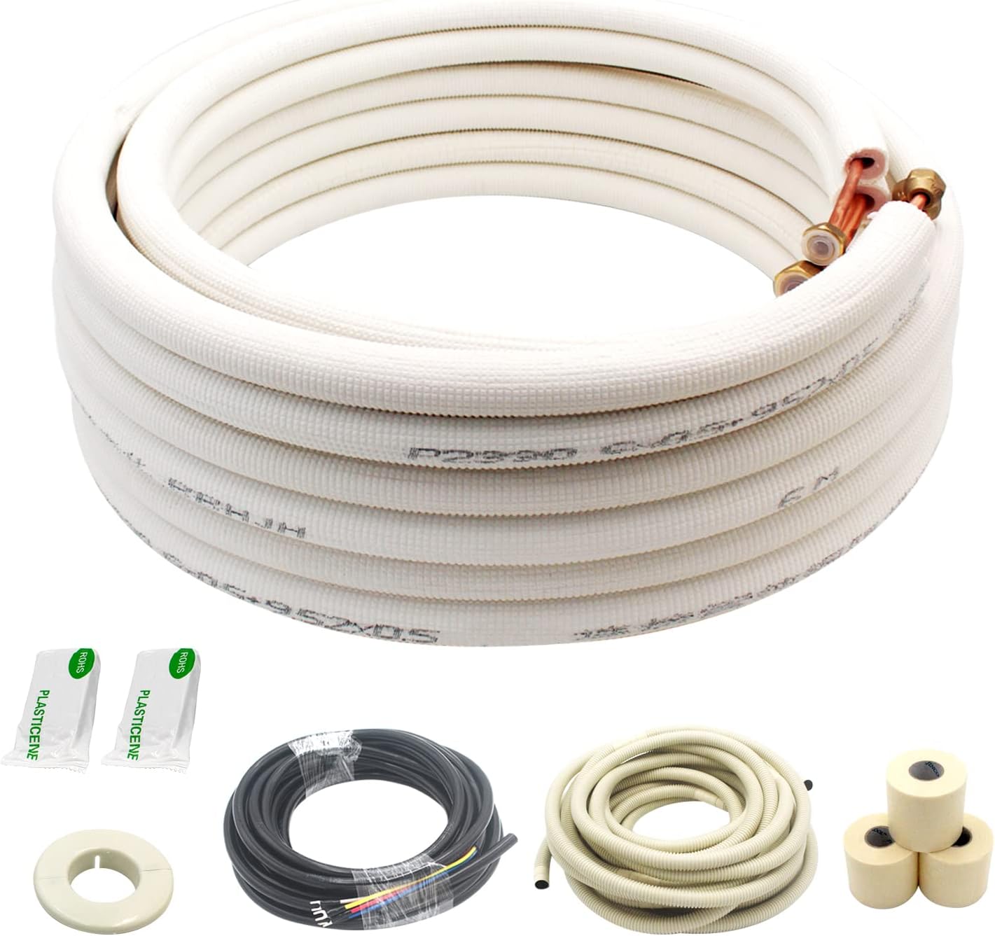 Premium Insulated Copper Line Set for Efficient AC Extension - 25ft