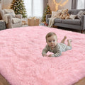 5x7 Area Rugs for Living Room - Soft Fluffy Shag Pink Rug