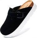 Genuine Suede Clogs for Women Platform Shoes - Comfortable Arch is