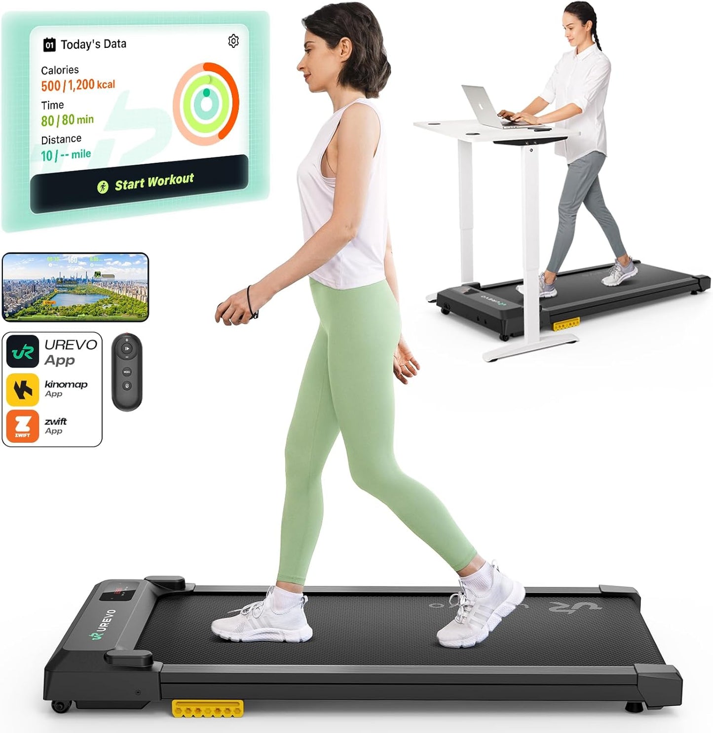 UREVO Smart Walking Pad: Quiet, App-Controlled Fitness