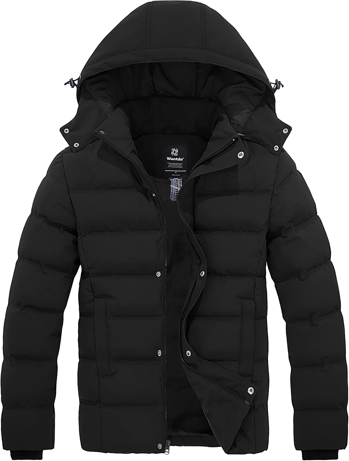 Wantdo Men's Hooded Winter Coat - Warm Puffer Jacket for Cold