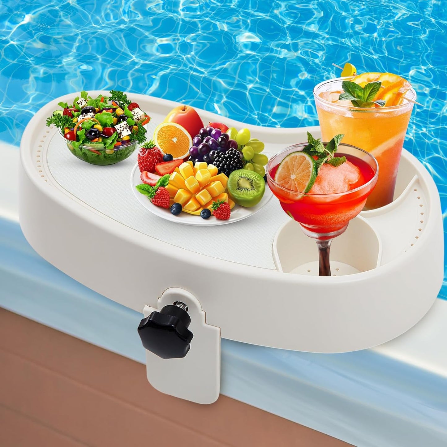 Geelin Hot Tub Table Tray with Cup Holders for Spa Relaxation
