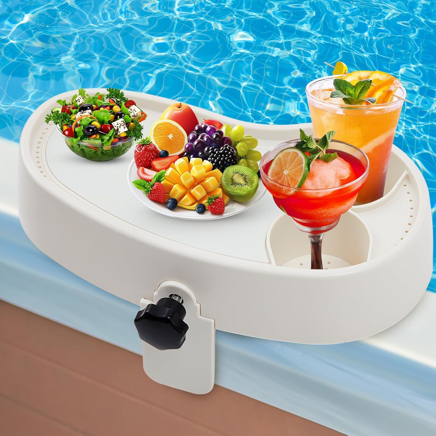 Geelin Hot Tub Table Tray with Cup Holders for Spa Relaxation