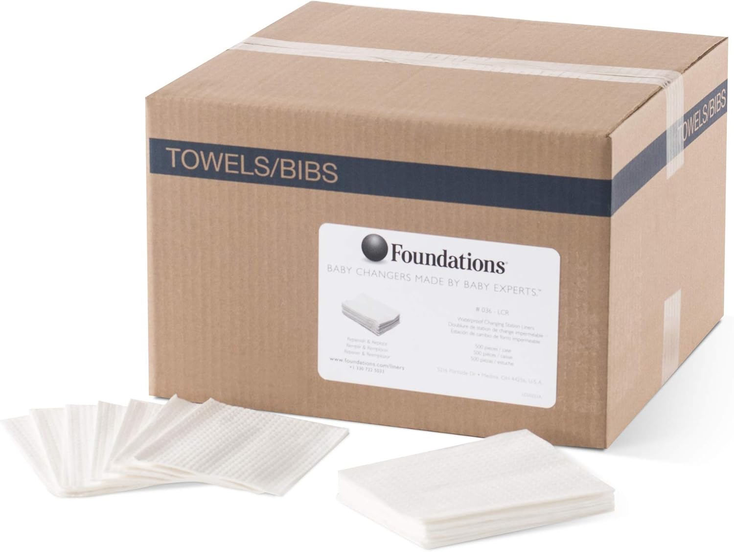 Waterproof Baby Changing Liner Refills, 500 Pack