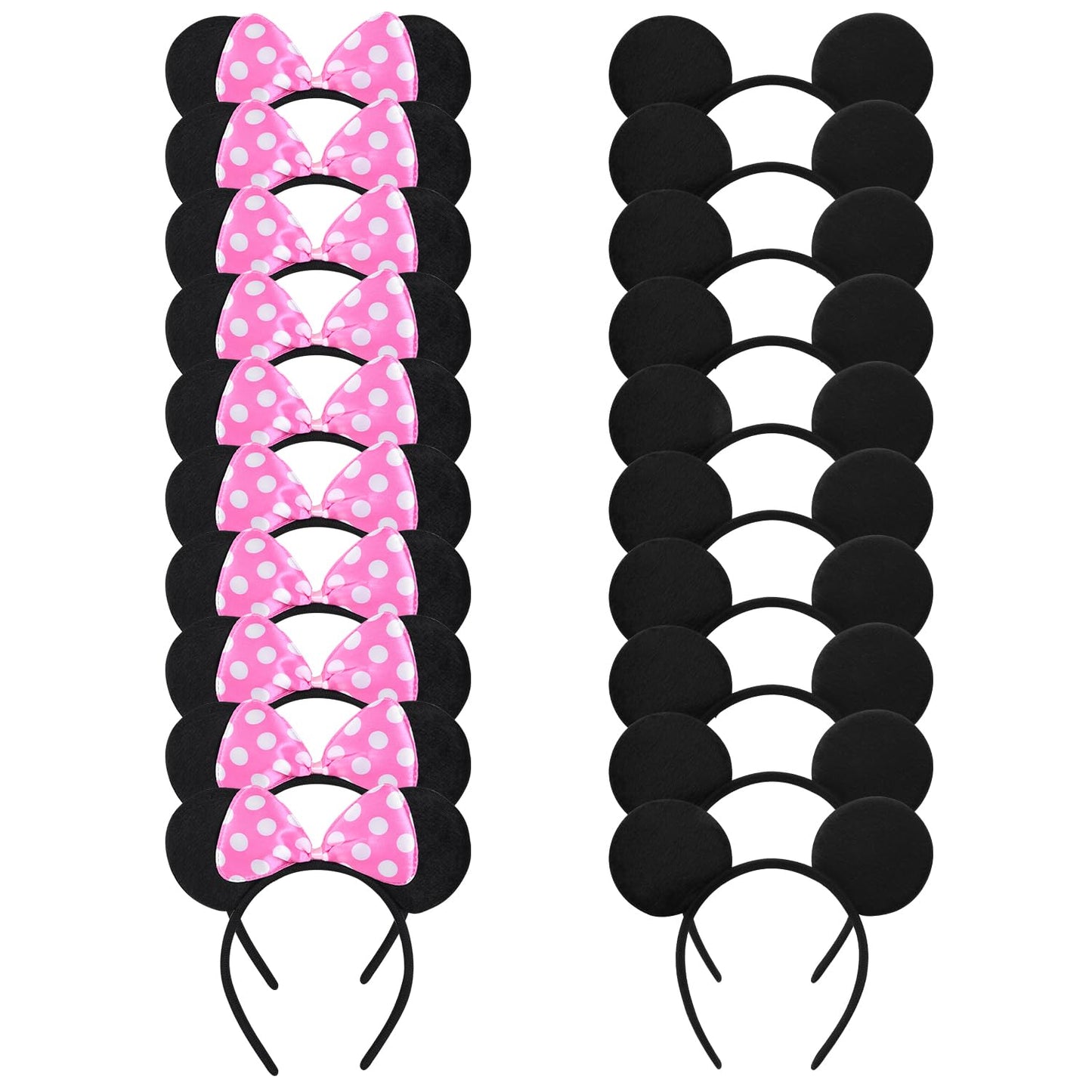 Sparkle at Every Party with 20-Pack Pink Mouse Ears - Swinnet