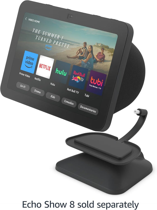 Echo Show 8 3rd Gen Stand w/ USB-C Charging | Charcoal