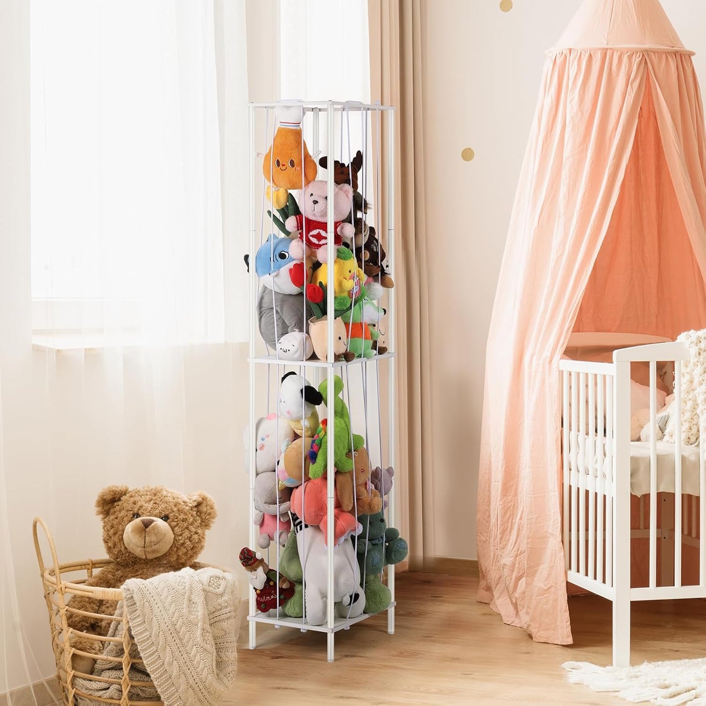 OYEAL Stuffed Animal Storage Holder for Kids Playroom Organization