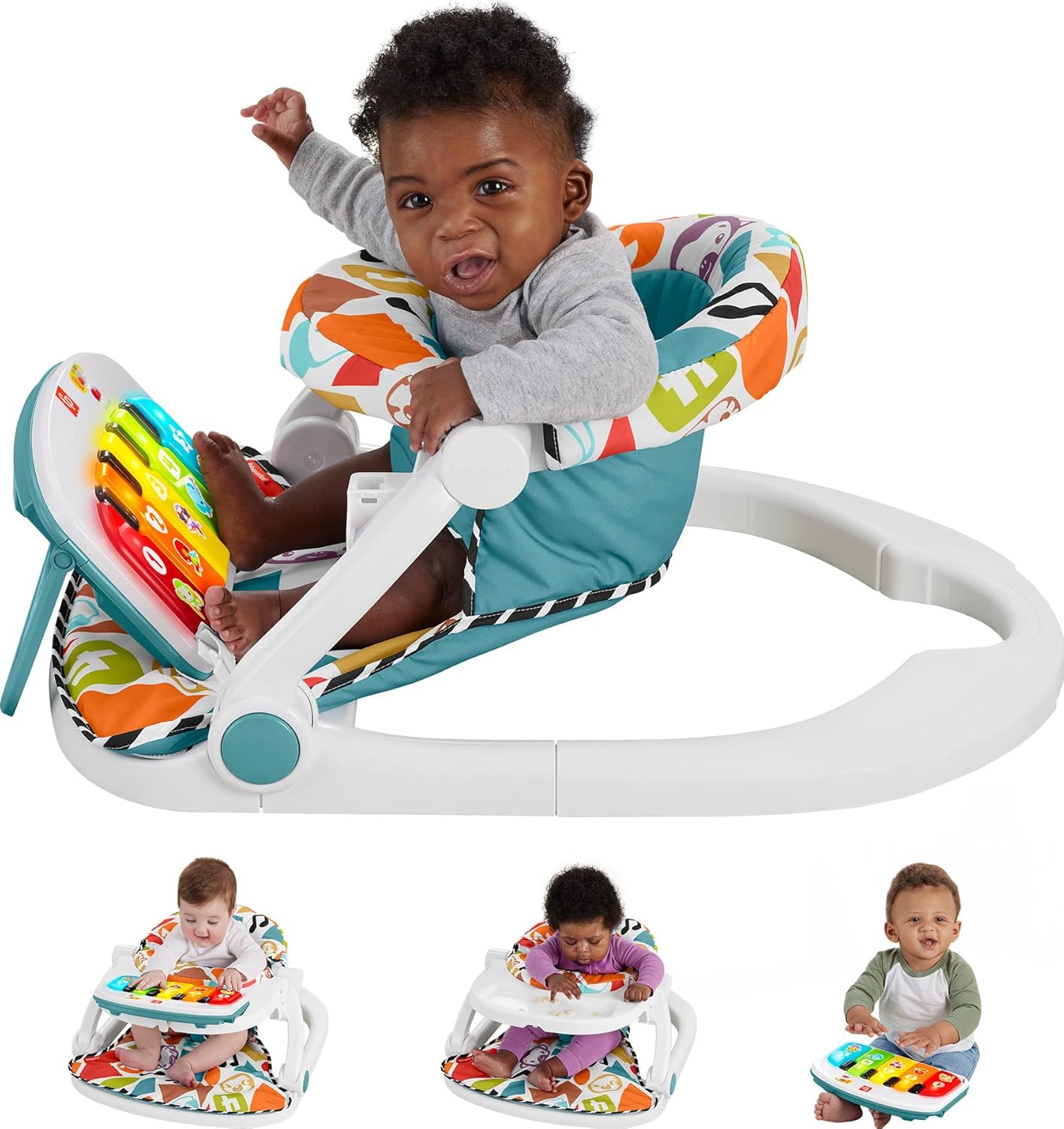 Fisher-Price Kick & Play Floor Seat - Grow with Your Child!