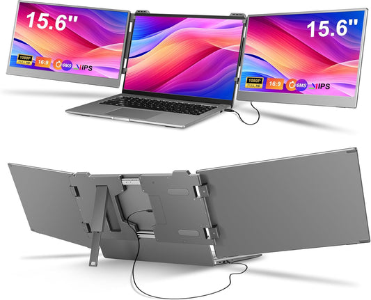Triple Screen Laptop Extender for Productivity Boost!