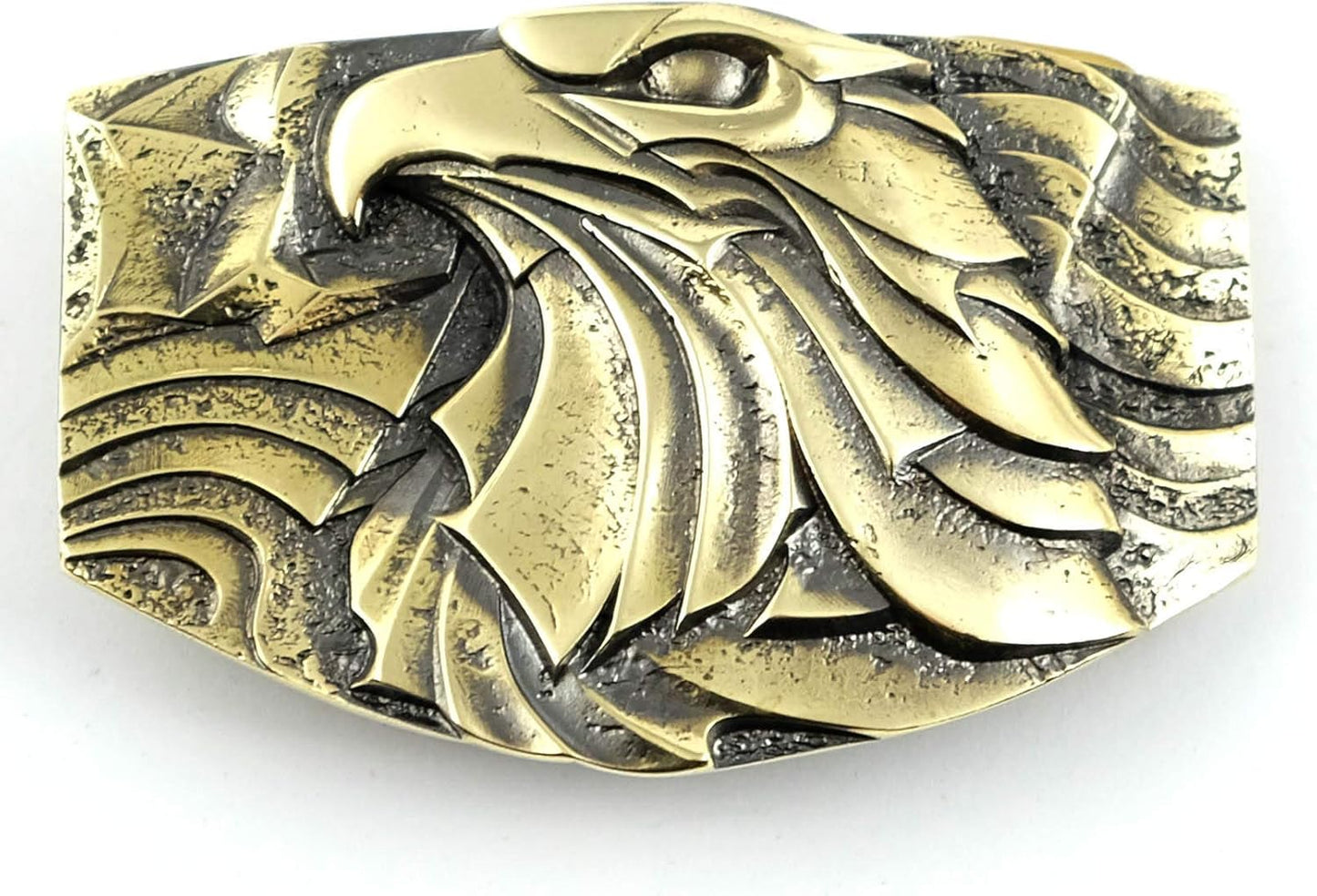 American Eagle Belt Buckle - Handmade Solid Brass Design