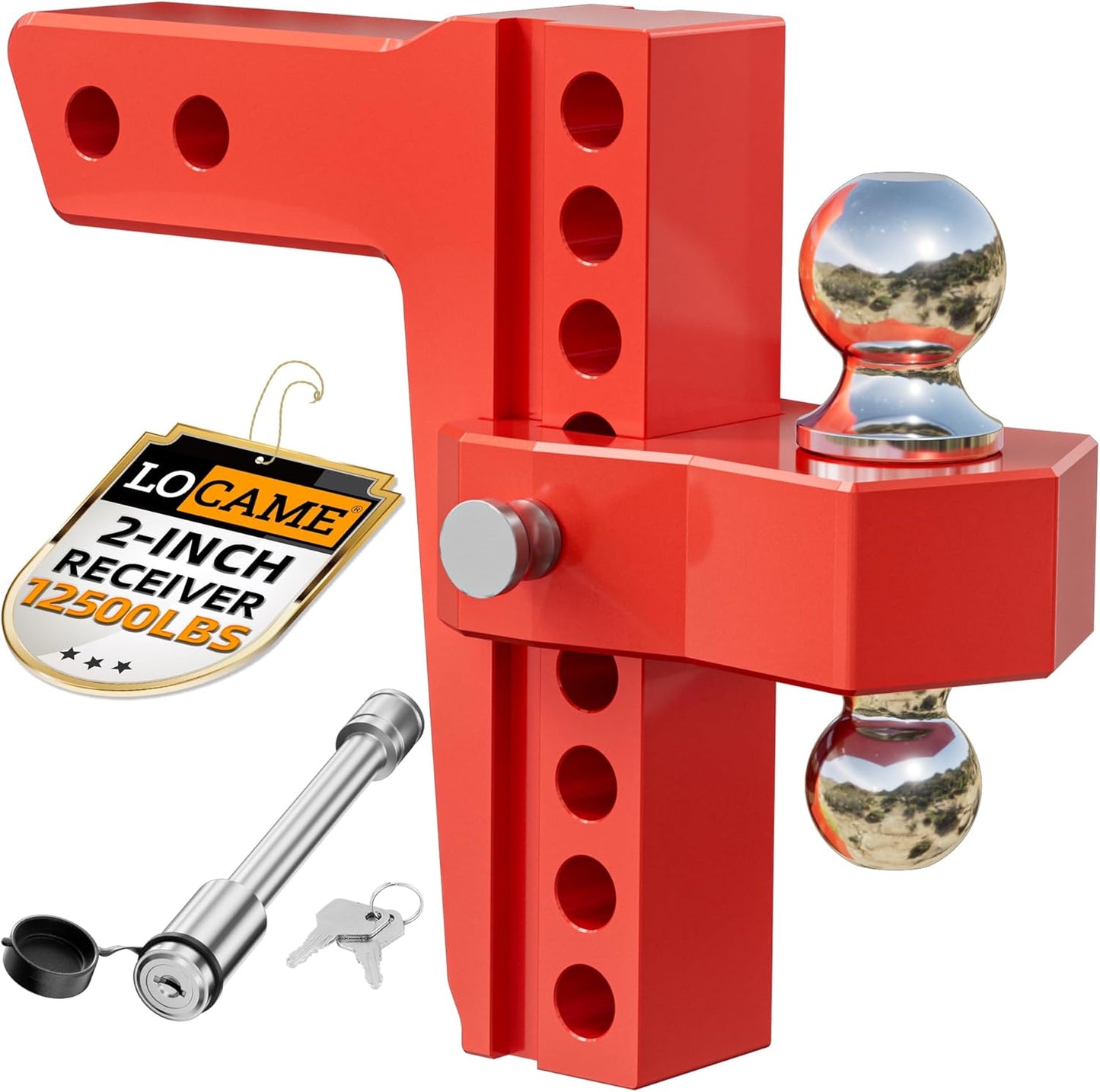 LOCAME Adjustable Trailer Hitch for Heavy Duty Trucks and RVs