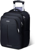 Rolling Backpack for Adults 17in Wheeled Carry On - Underseat Fit
