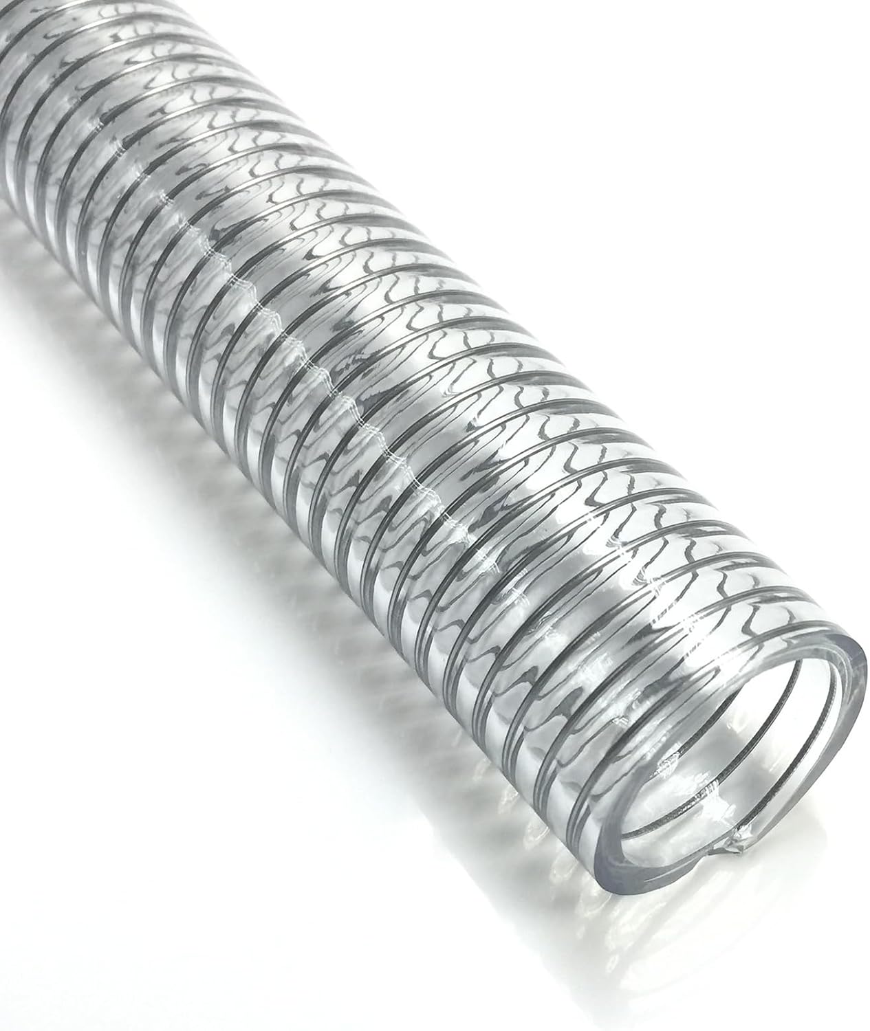 Clear Wire Reinforced Suction Hose 2 ID for Heavy Duty Use