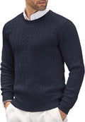 Crewneck Knit Sweater Slim Fit Lightweight Pullover - Soft Casual