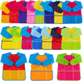 Kids Art Smock Long Sleeve Waterproof Apron for Ages 3-7 - Durable