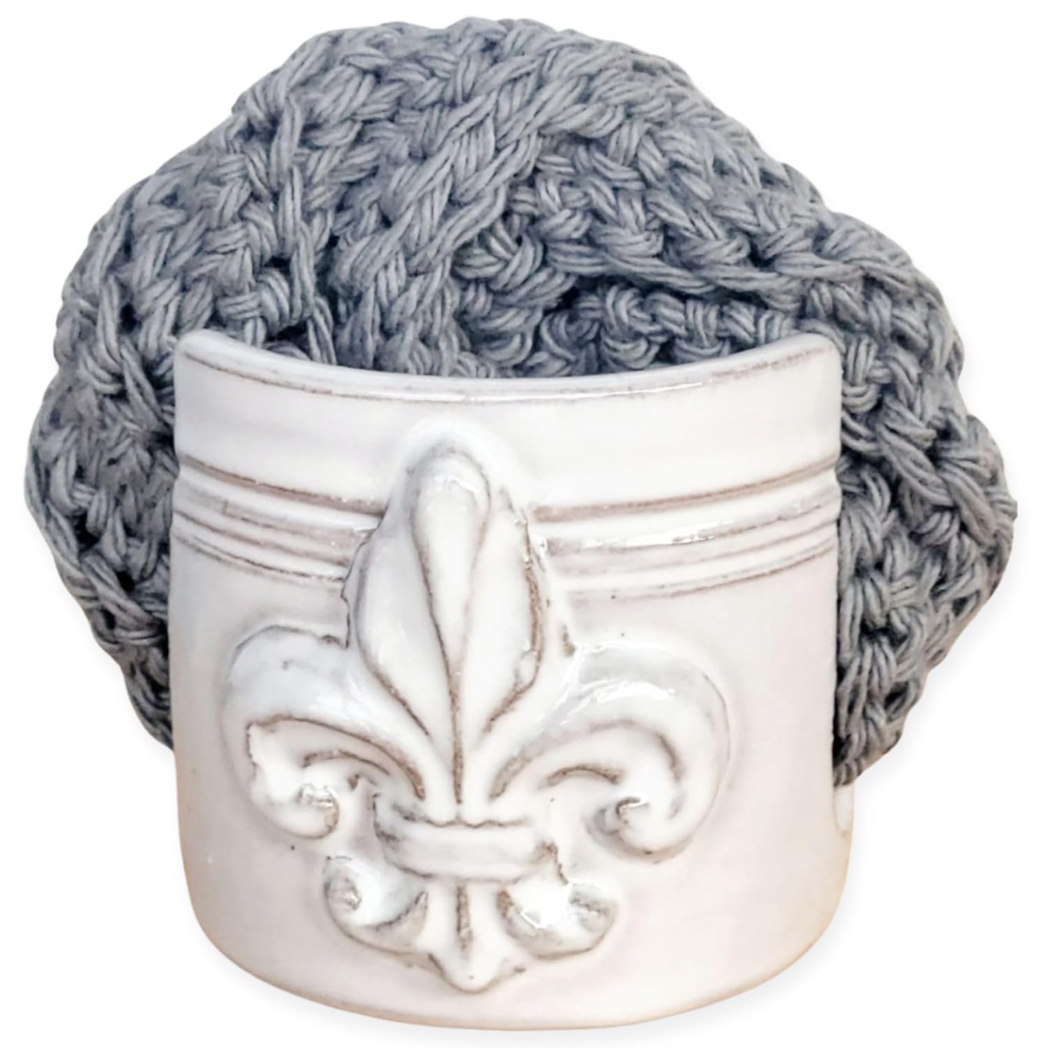 Fleur De Lis Sponge Holder for Sink - French Country Decor