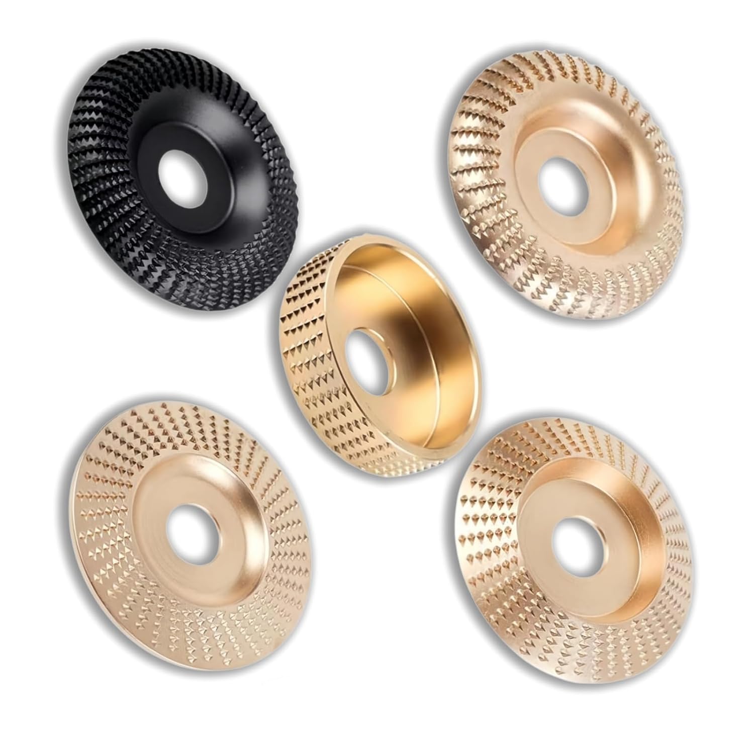 Premium Wood Carving Disc Set for Angle Grinders - 5 Pack