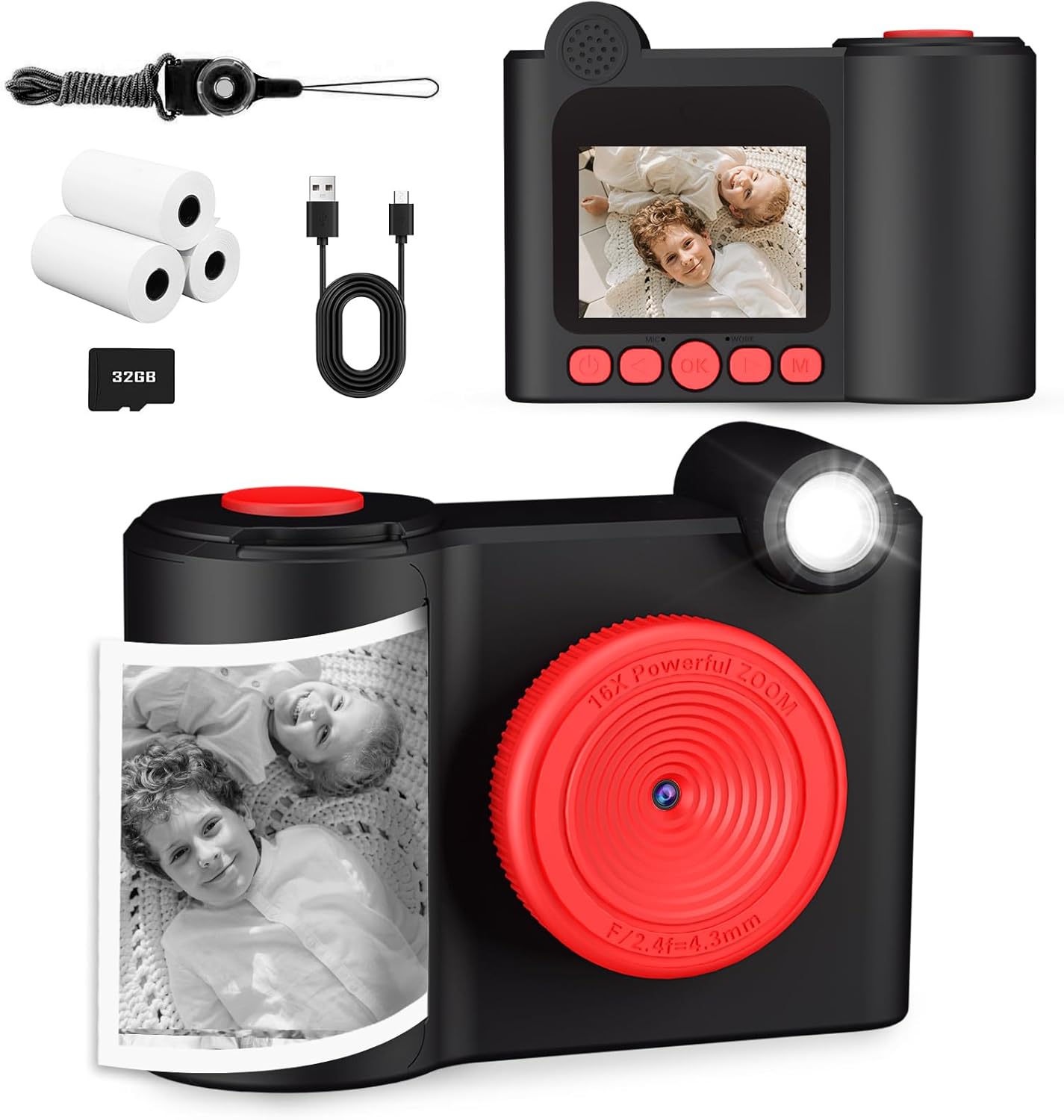 YKSLEMON Kids Camera - Instant Print Fun!