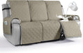 Khaki 3 Seater Recliner Sofa Cover - Waterproof Protection