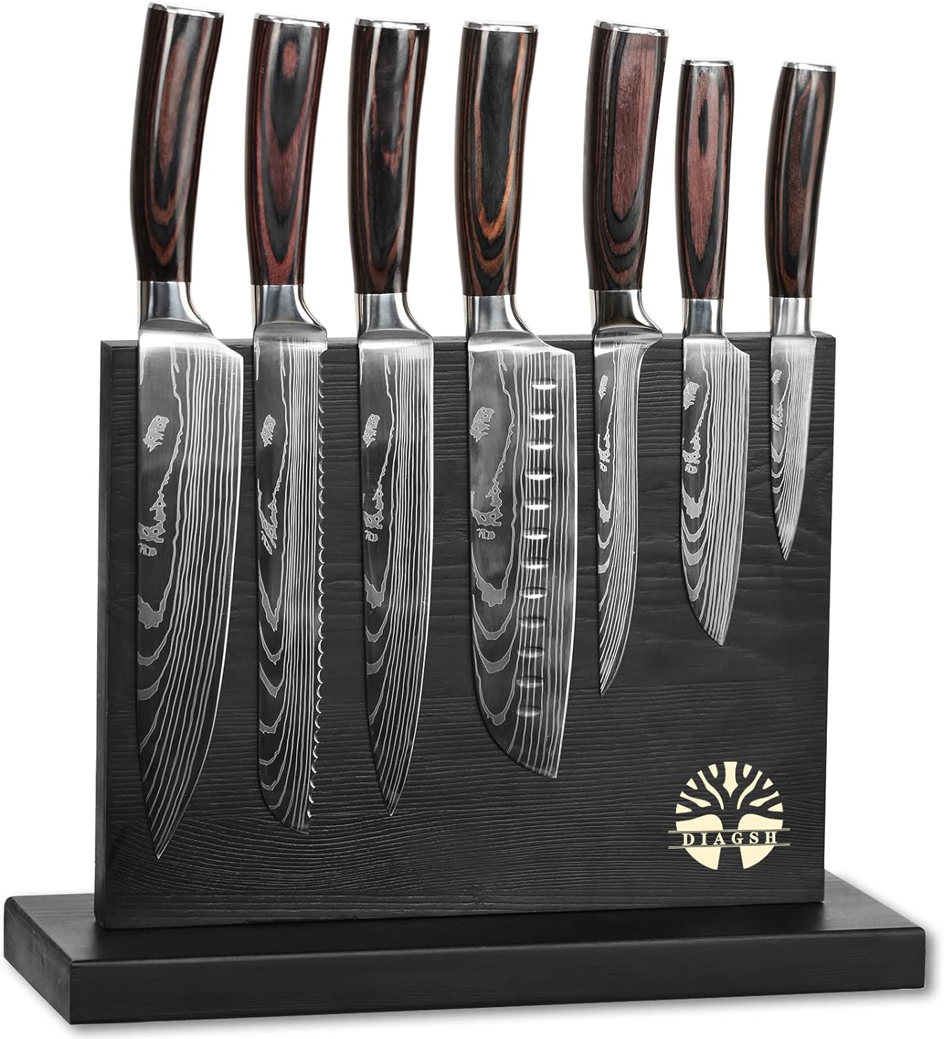 7-Piece Kitchen Knife Set with Magnetic Block for Every Chef