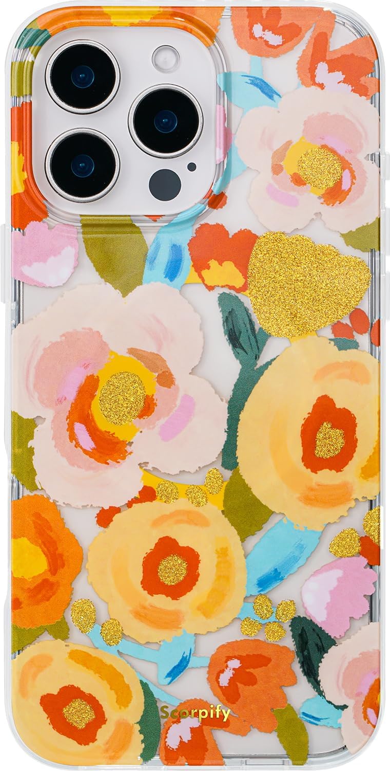 SCORPIFY iPhone 16 Pro Case with Floral Design and MagSafe