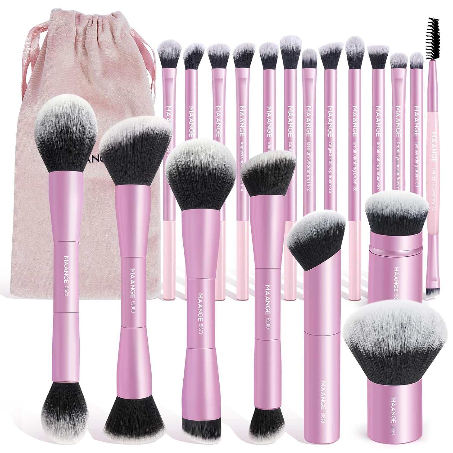 MAANGE 20 PCS Foundation Makeup Brush Set for Flawless Skin