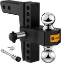 Aluminum Adjustable Trailer Hitch Fits 2-in Receiver 6-in Drop - Heavy