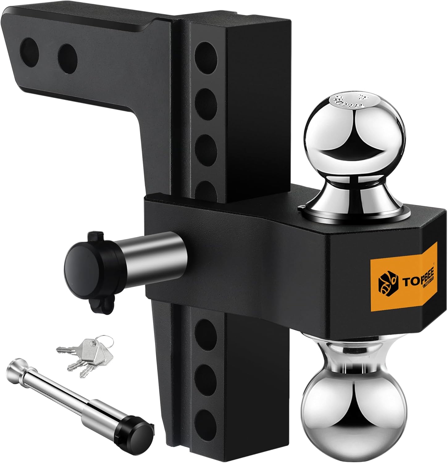 Aluminum Adjustable Trailer Hitch for 2-inch Receiver, 12,500 LBS