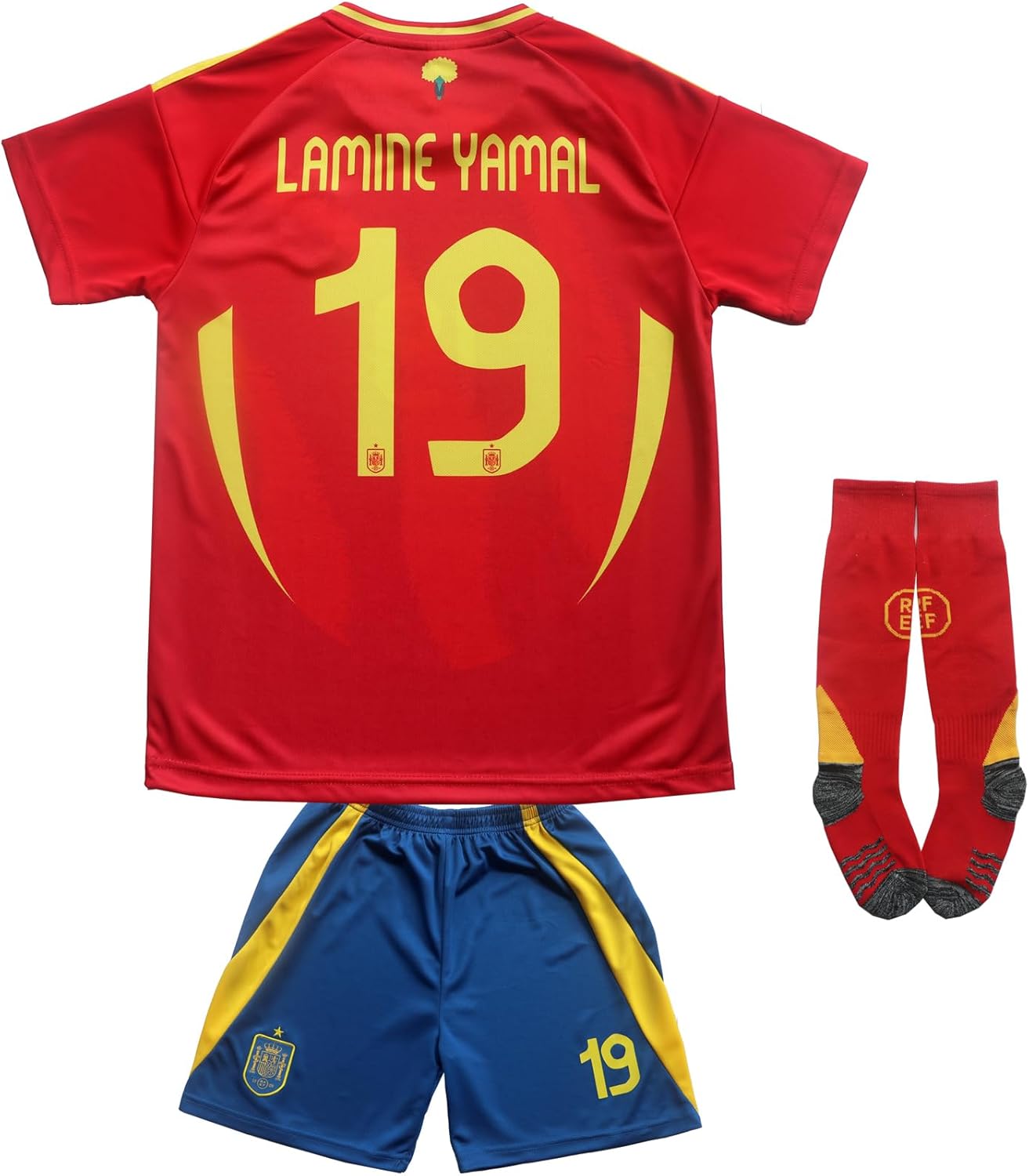 Youth Sportswear Spain Yamal #19 Kids Soccer Jersey Set Review