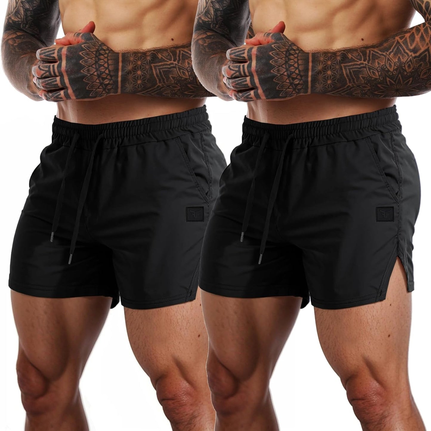 FLYFIREFLY Men's Gym Workout Shorts Quick Dry Lightweight Athletic