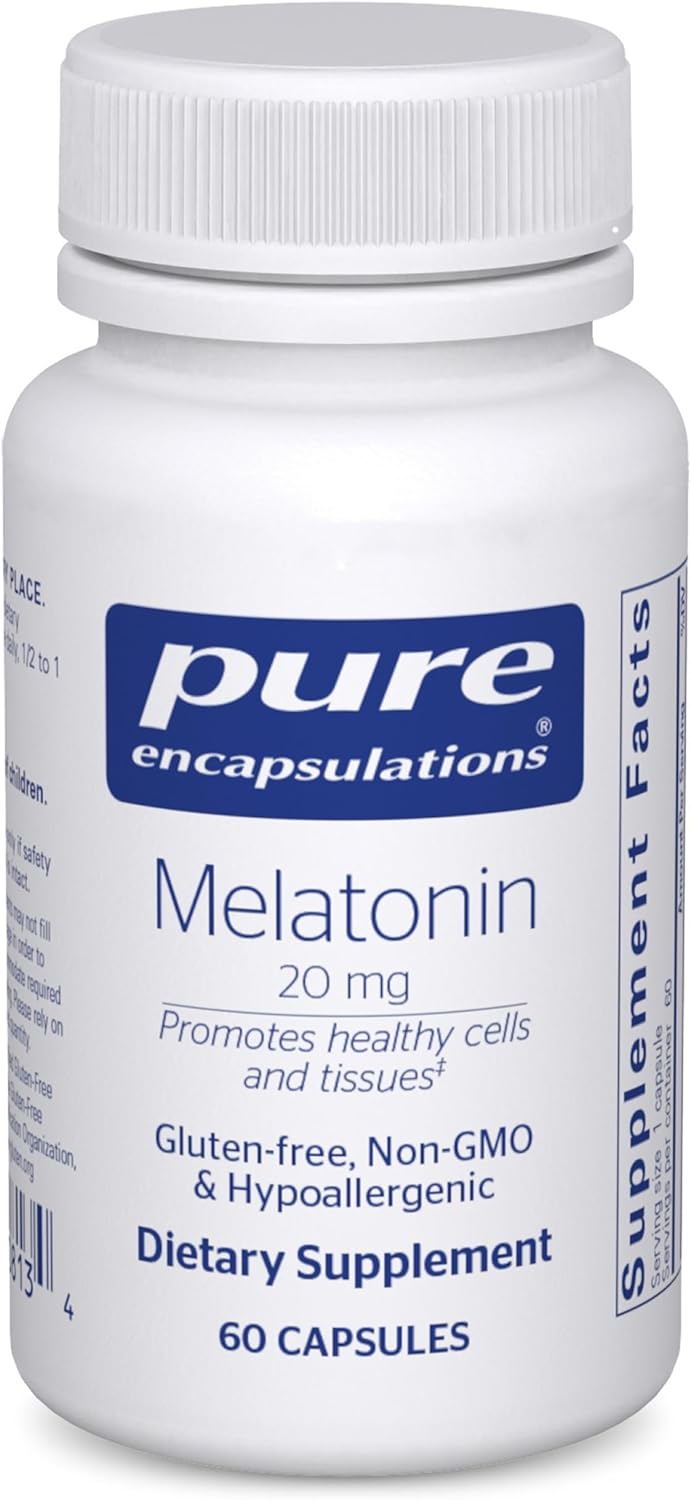 Pure Encapsulations Melatonin 20 mg for Immune System Support
