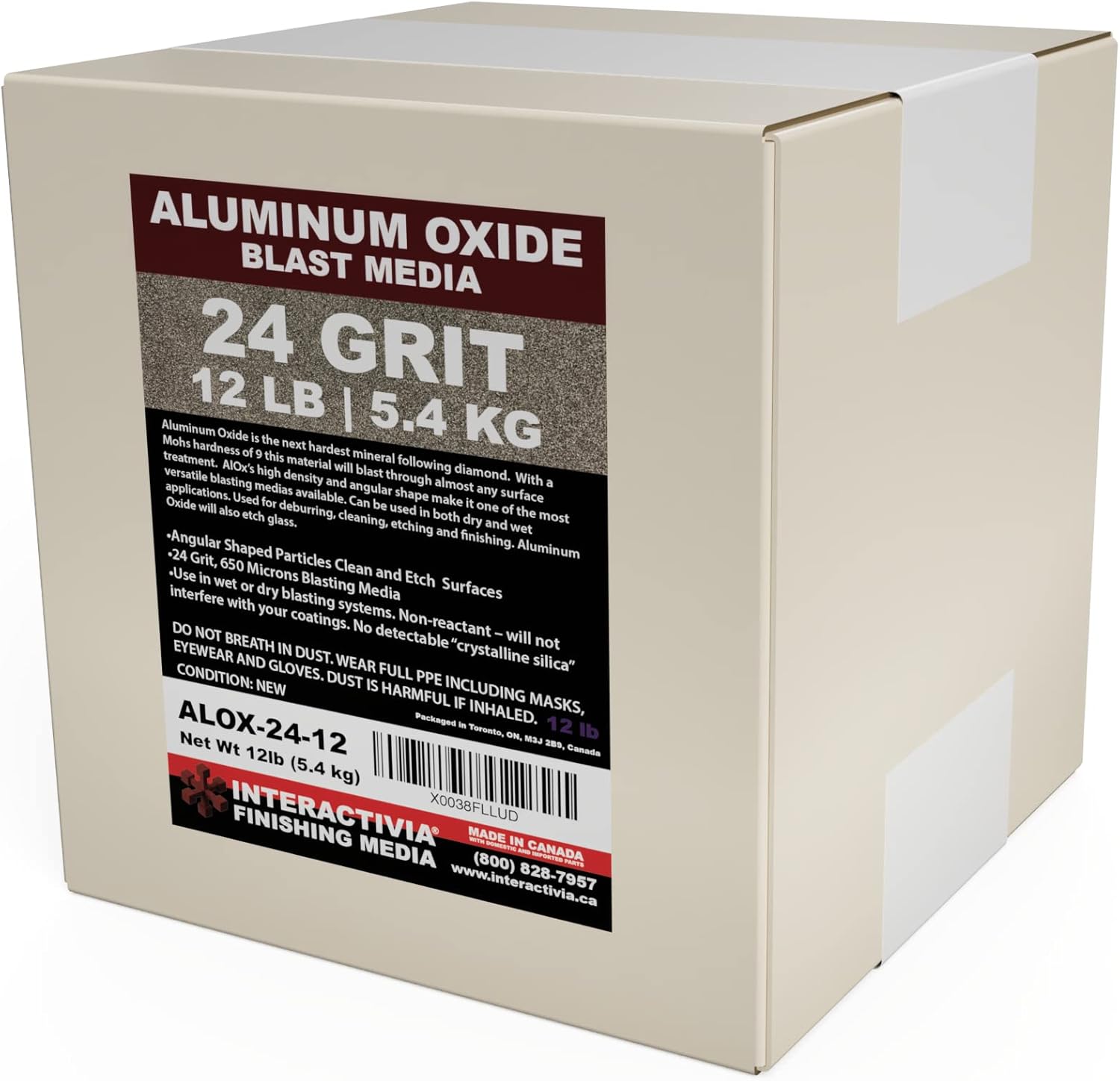 #24 Aluminum Oxide Sand Blasting Media - Coarse 12 LBS