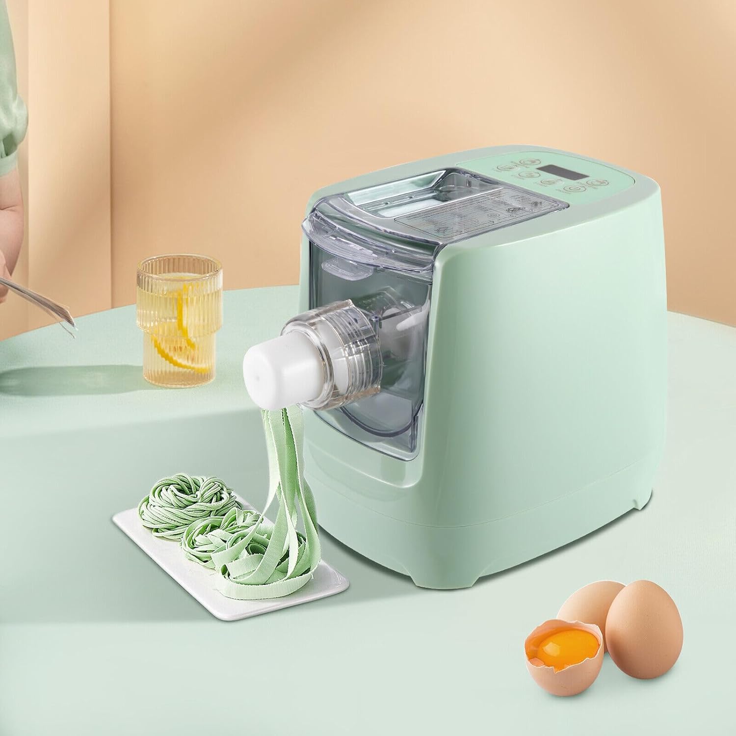ATOLOMOTOR Electric Pasta Maker - 13 Noodle Shapes for Home Kitchen