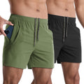 2 Pack Mens Athletic Shorts 5 in Quick Dry - Lightweight with Pockets