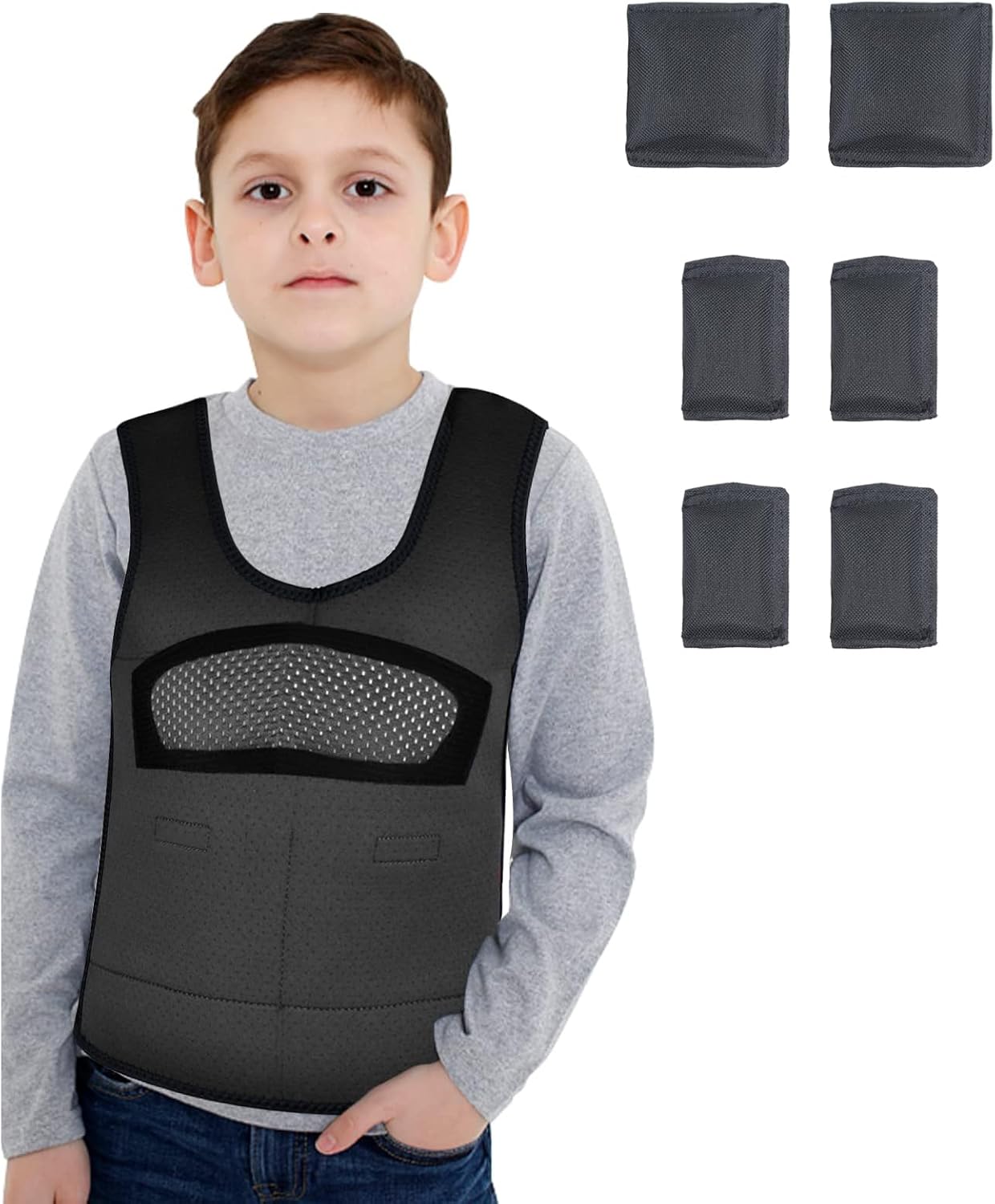 Compression Vest for Kids with Adjustable Weights for Comfort