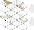 Peel and Stick Backsplash Tiles Calacatta Golden Hexagon - Easy DIY