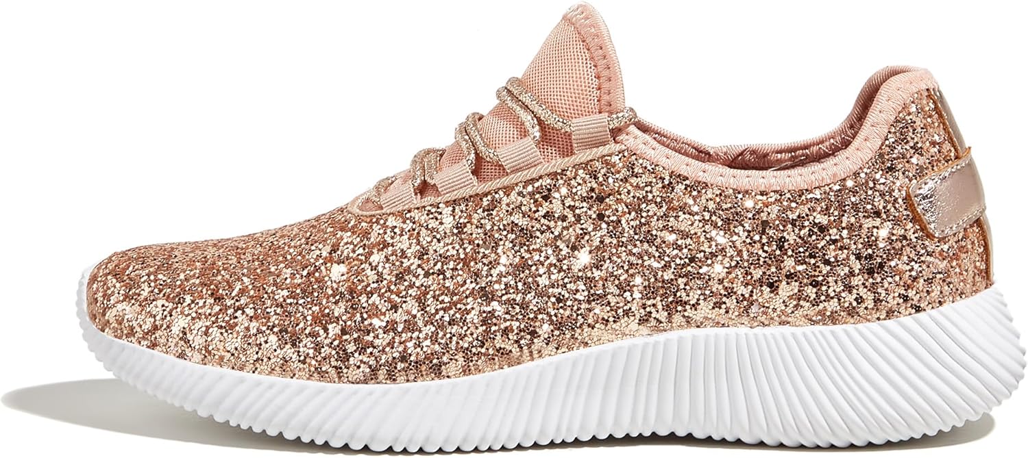K KIP WOK Glitter Sneakers for Women - Stylish Slip-On Shoes