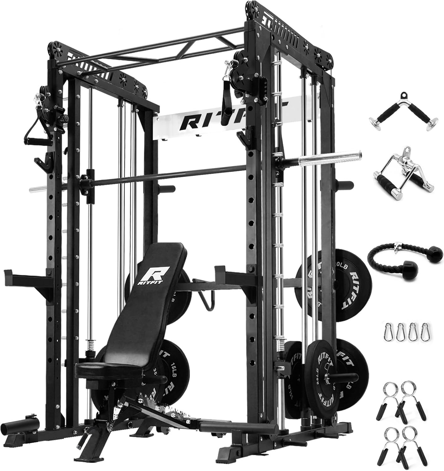 RitFit Smith Machine & Power Rack Set for Ultimate Home Gym