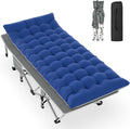 Folding Camping Cot with Mattress 74L x 28W x 15H - Portable Sleep Bed