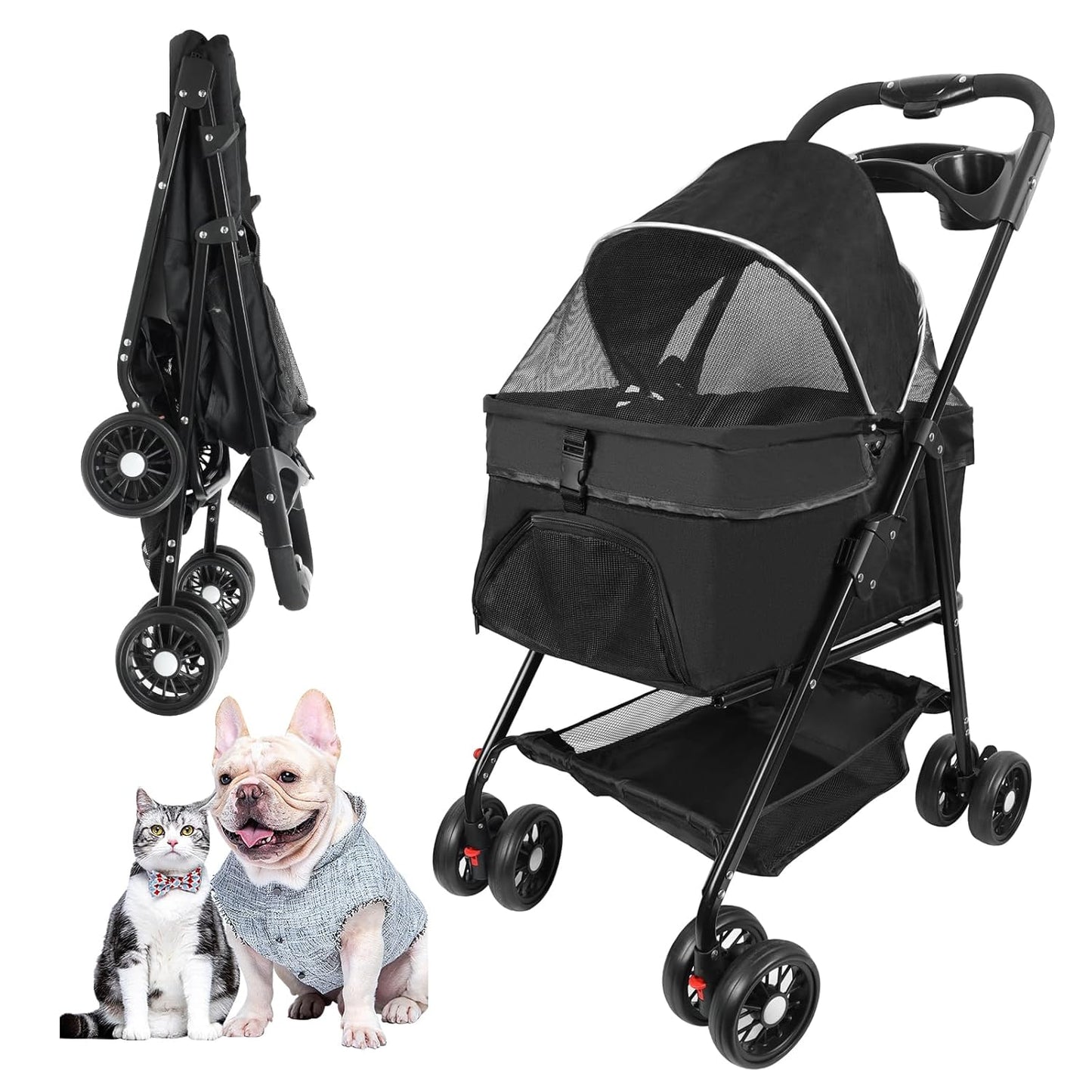 San Yare Pet Stroller for Cats and Dogs - Ultimate Comfort