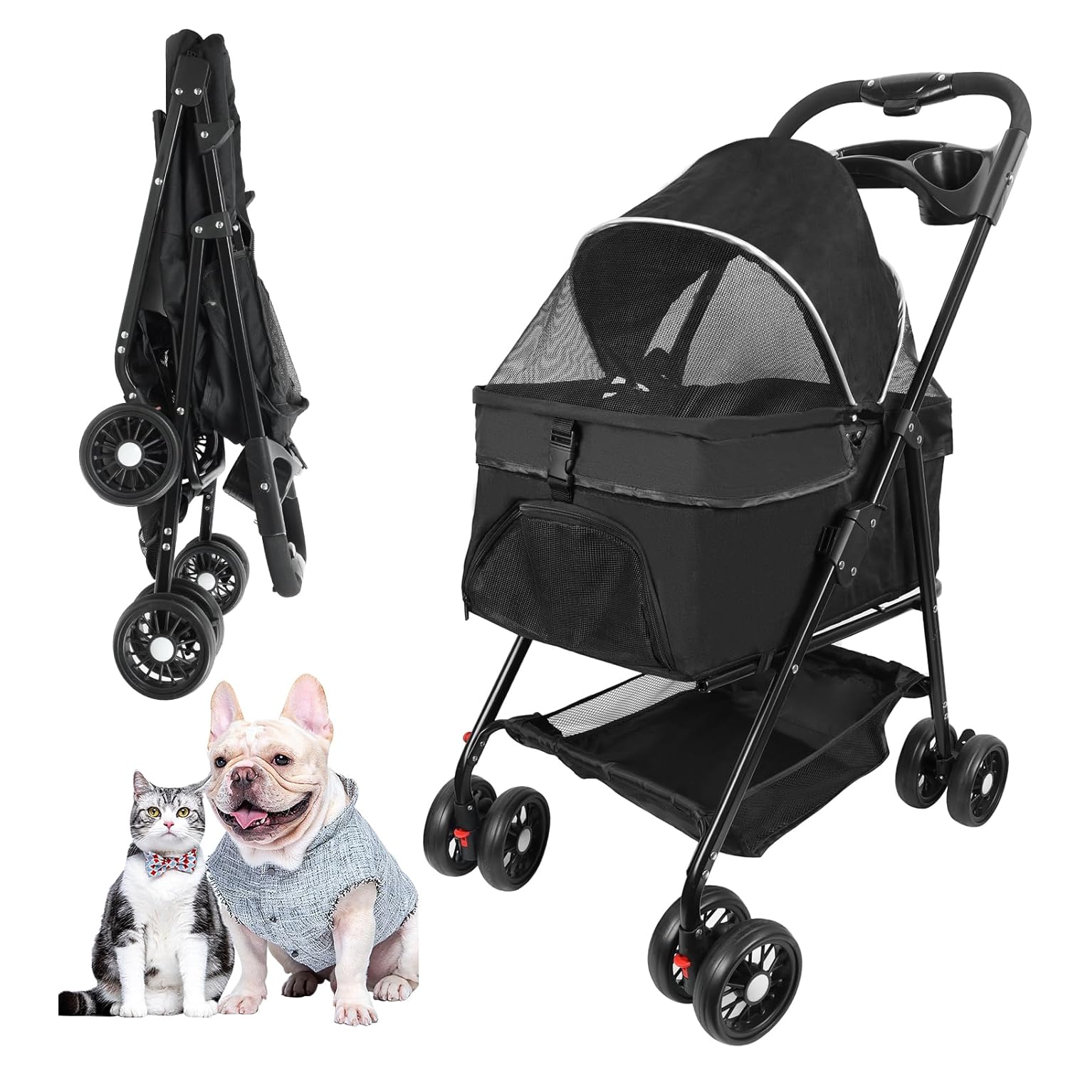 San Yare Pet Stroller for Cats and Dogs - Ultimate Comfort