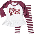 Wes and Willy Infant Girls Ruffle Raglan Set - 2 Piece Cotton Outfit