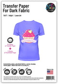 Inkjet Printable Iron-On Heat Transfer Paper 11x17 for Dark Fabrics