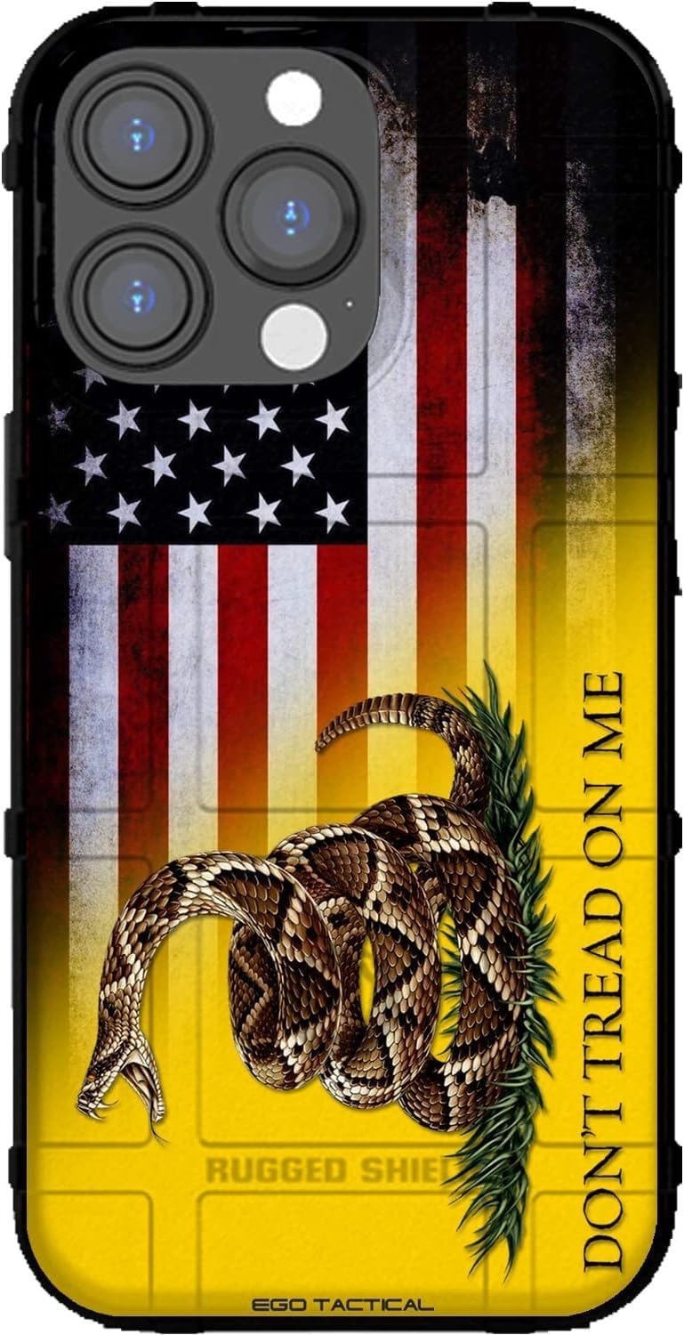 EGO TACTICAL Rugged Shield Case for iPhone 16 Pro - USA Flag