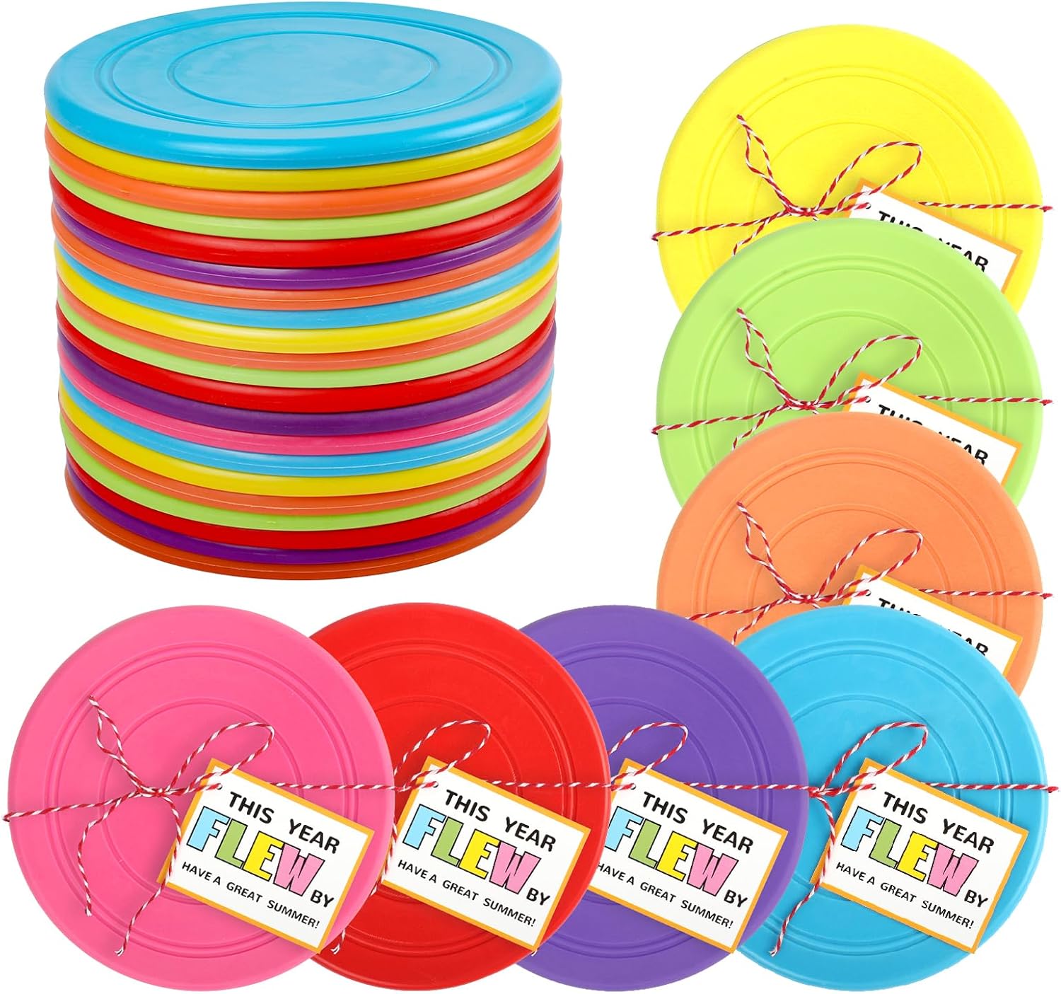 Soft Silicone Flying Disc Set - 24 Pack Fun Outdoor Games