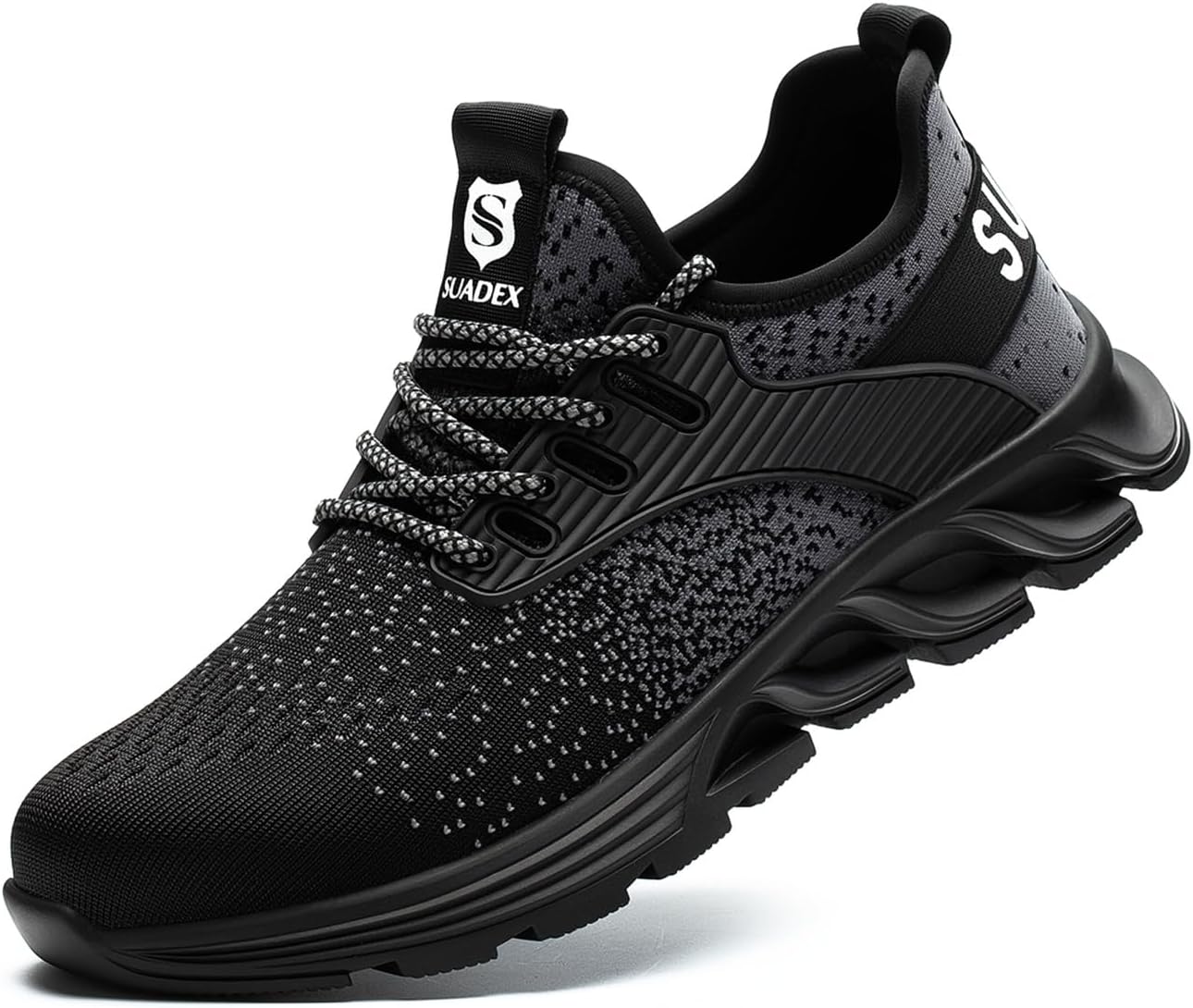 SUADEX Steel Toe Sneakers for Men Women - Comfortable Work Shoes