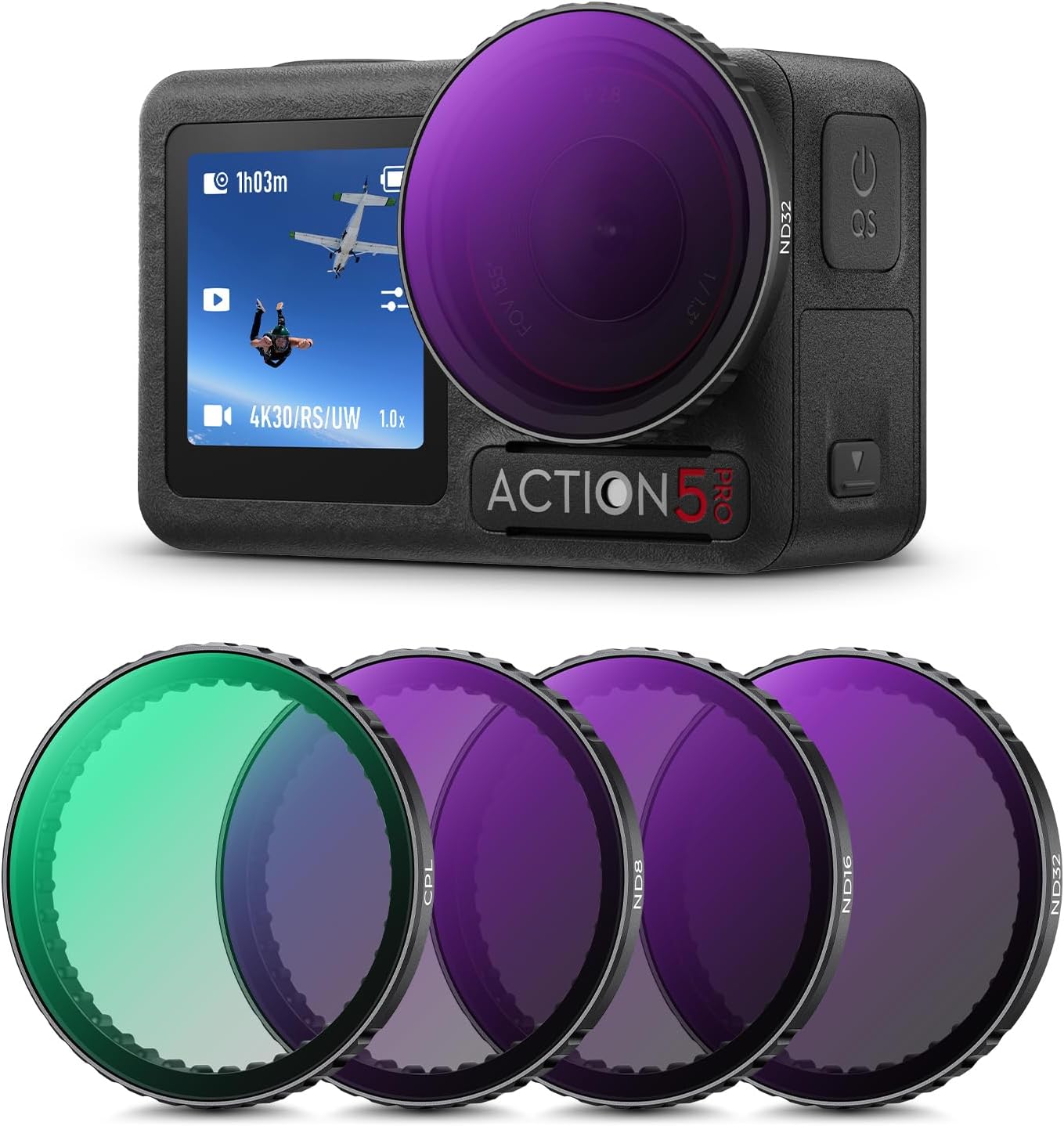 K&F Concept Snap On PL & ND Filter Kit for DJI Osmo Action