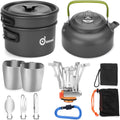 Odoland 12pcs Camping Cookware Kit: Portable, Lightweight & Versatile