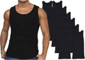Andrew Scott Men's 12 Pack Color Tank Top A Shirt - Value Ribbed Set
