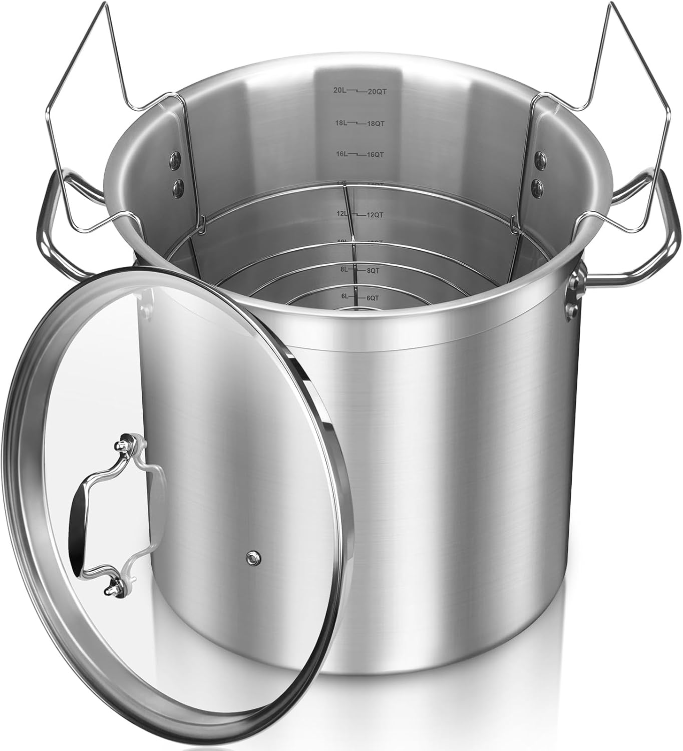 Commercial Grade 20 Quart Stock Pot for Healthy Cooking